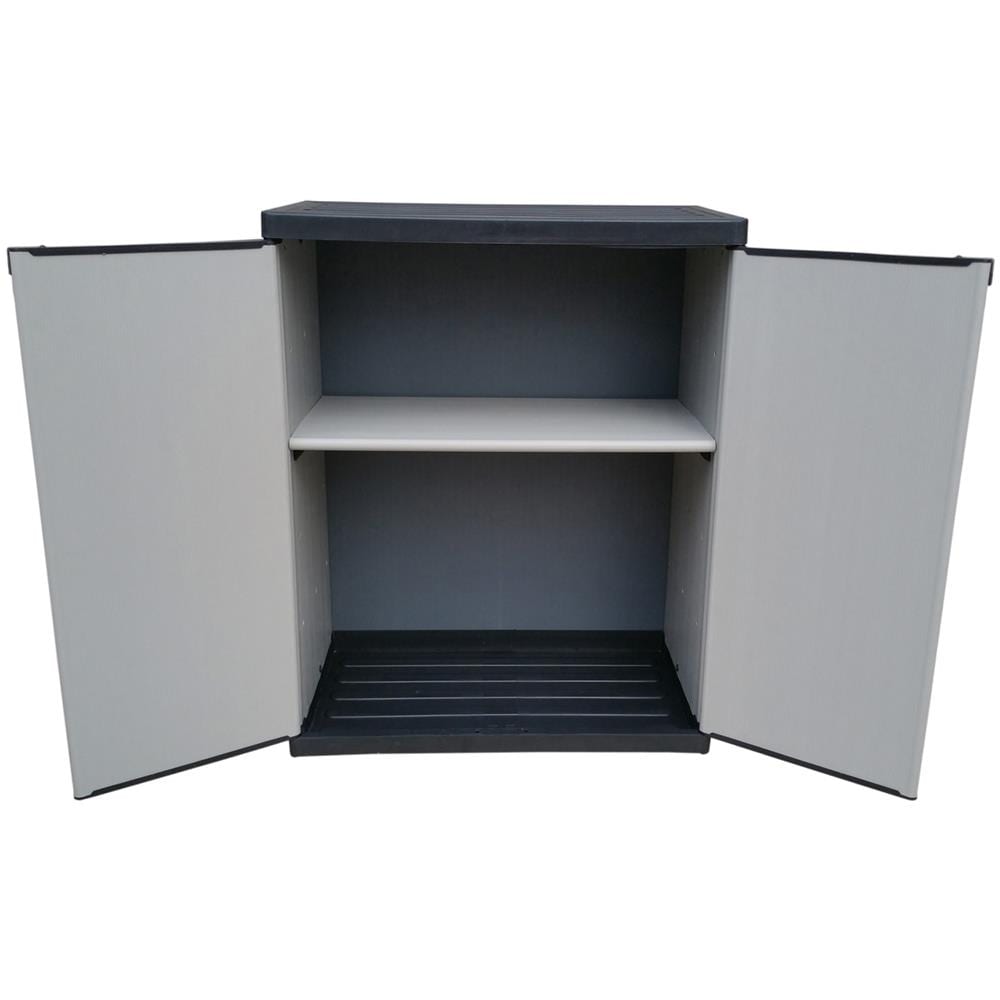 Armadio mobile basso esterno interno ad un ripiano in pvc 68x39,5x85 CM - Foto 2