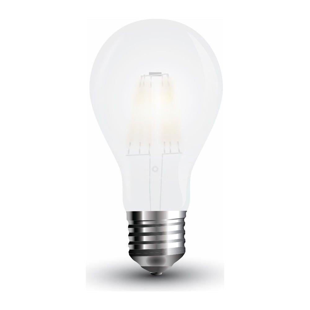 Lampadine Led E27 8w A60 Filamento Smd Bulbo Frost Luce Calda 3000k Vt-1938 4483 - Foto 2