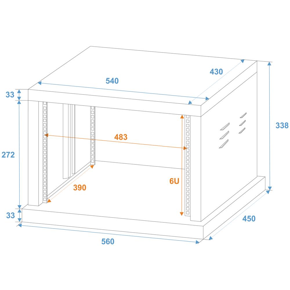 Steel Rack Sr-19, 6u - Foto 3