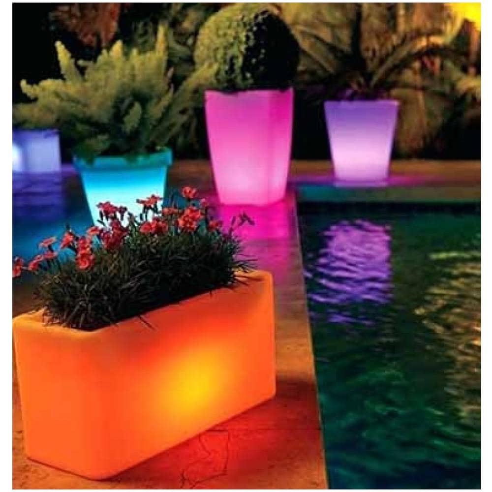 V-tac Vt-7805 Lampada Led Da Terra A Forma Di Vaso Light Multicolor Rgb Batteria Ricaricabile Ip54 Con Telecomando - Sku 40181 - Foto 4