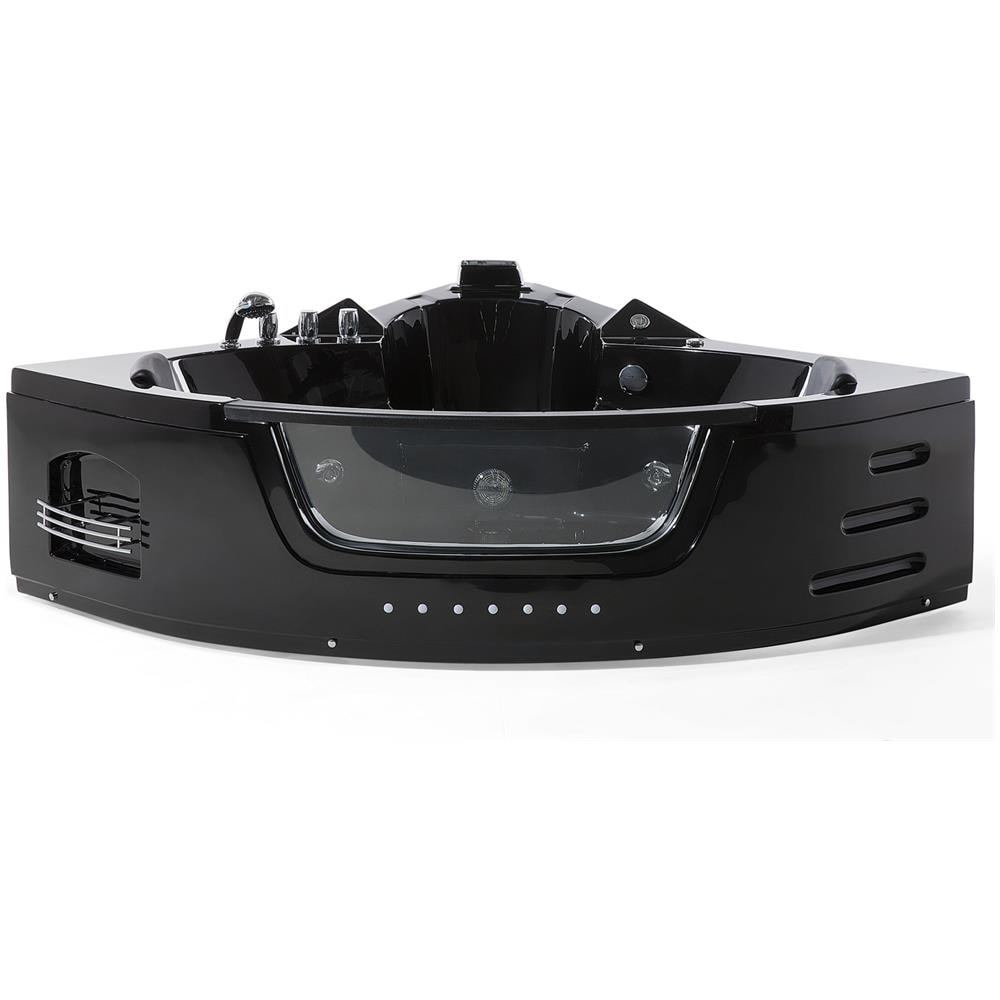 Vasca Da Bagno Angolare Nera Con Led 140 Cm Martinica - Foto 1