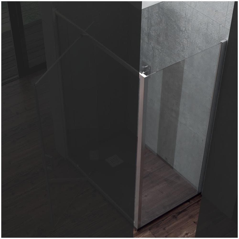Porta Doccia Battente Swing Per Box Nicchia Cristallo Temprato *** Misure : 97-99xh195 Cm Trasparente - Foto 2
