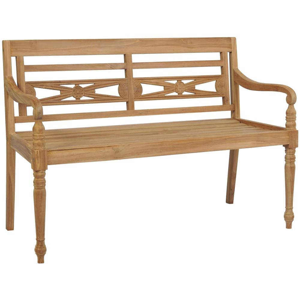 Panca Batavia Con Cuscino Grigio 120 Cm In Massello Di Teak - Foto 2