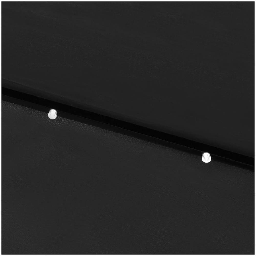Ombrellone da Esterni con LED e Palo in Acciaio Nero 2x3 m - Foto 3