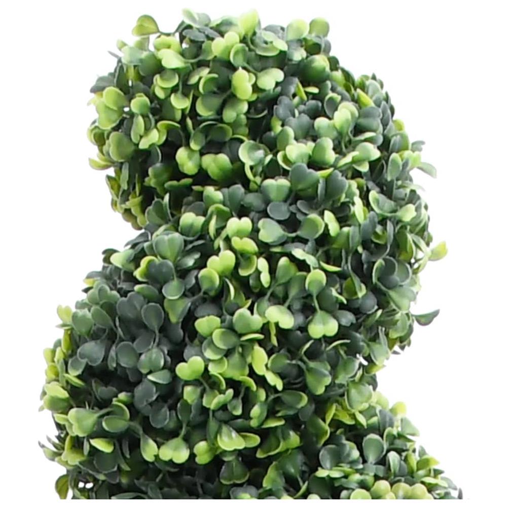 Pianta Di Bosso Artificiale A Spirale Con Vaso Verde 89 Cm - Foto 2
