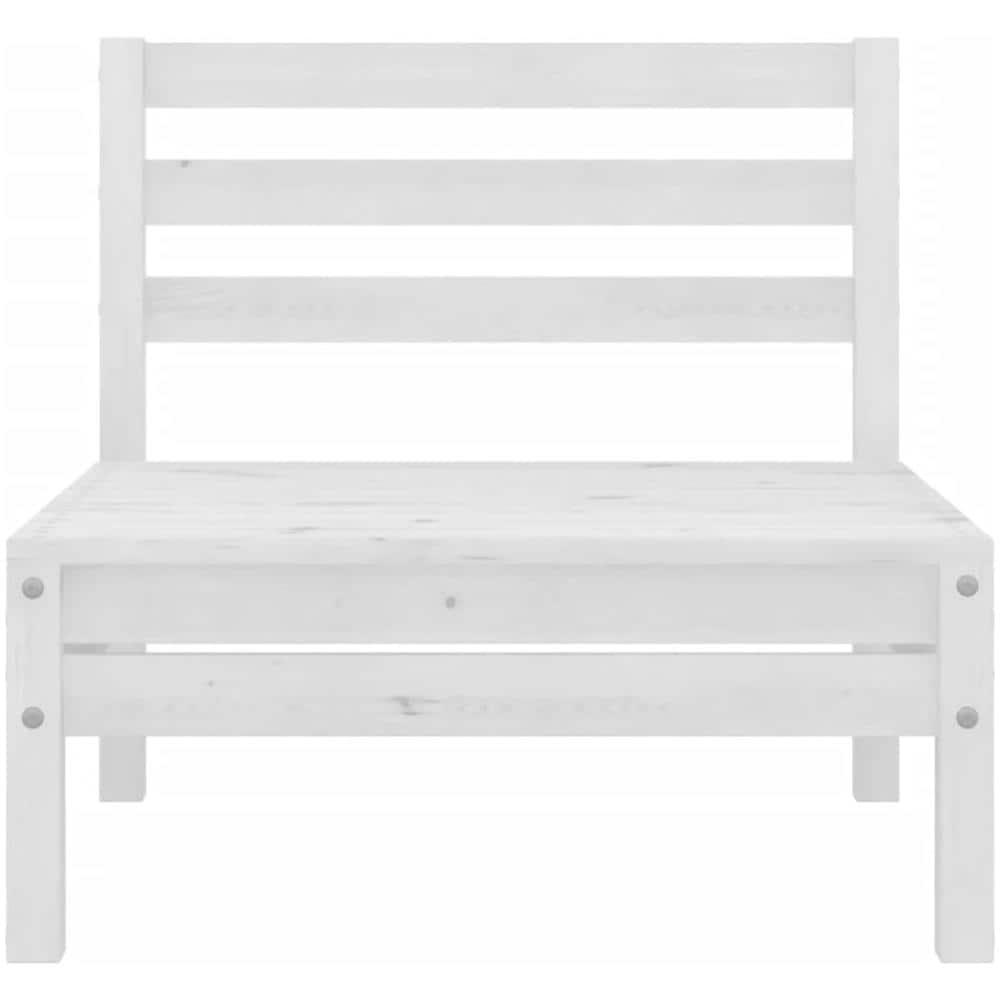 Set Divani Da Giardino 5 Pz Bianco In Legno Massello Di Pino - Foto 9