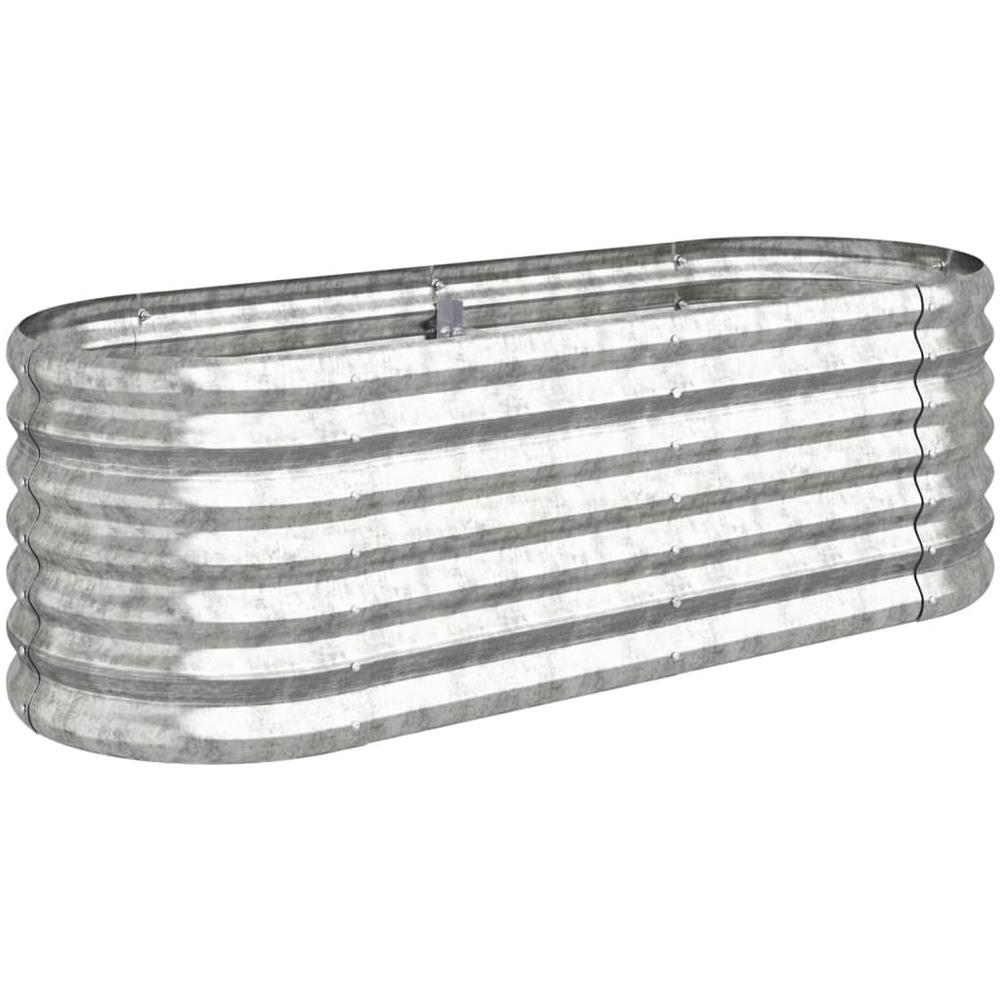 Letto Giardino Acciaio Verniciato a Polvere 114x40x36cm Argento - Foto 1