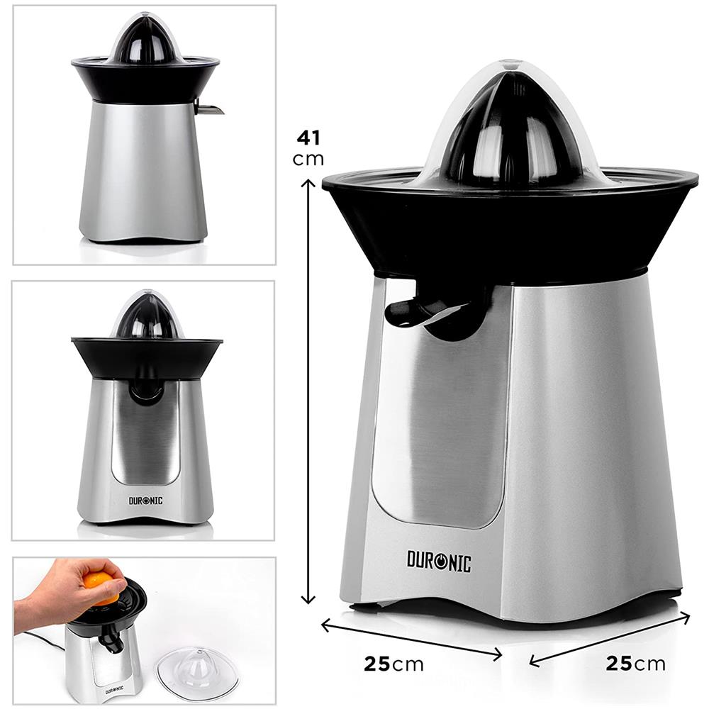 Je6 Sr Spremiagrumi Elettrico 100 W - 2 Coni Intercambiabili - Accensione E Spegnimento Automatico - Becccuccio Anti-goccia - Motore Silenzioso - Ideale Per Spremute D’arancia E Agrumi - Foto 6