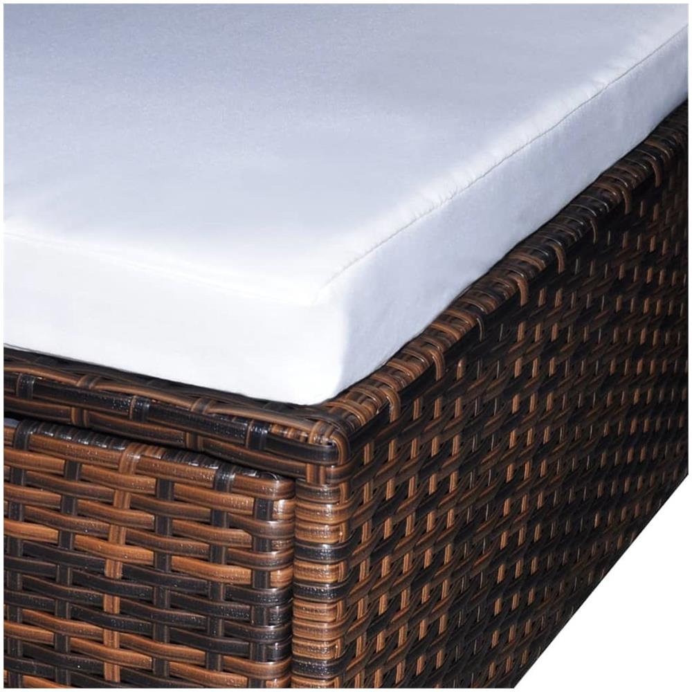 Set Divani Da Giardino 6 Pz Con Cuscini In Polyrattan Marrone - Foto 3