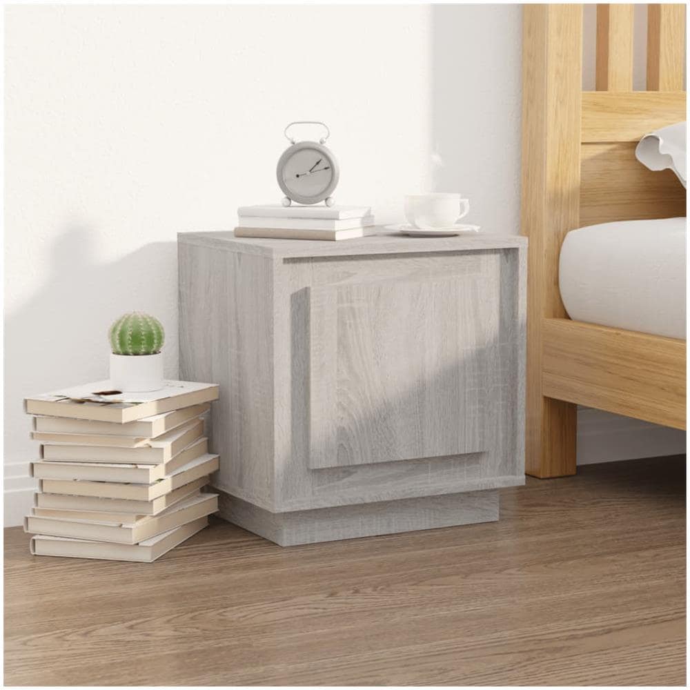Comodino Grigio Sonoma 44x35x45 Cm In Legno Multistrato - Foto 1