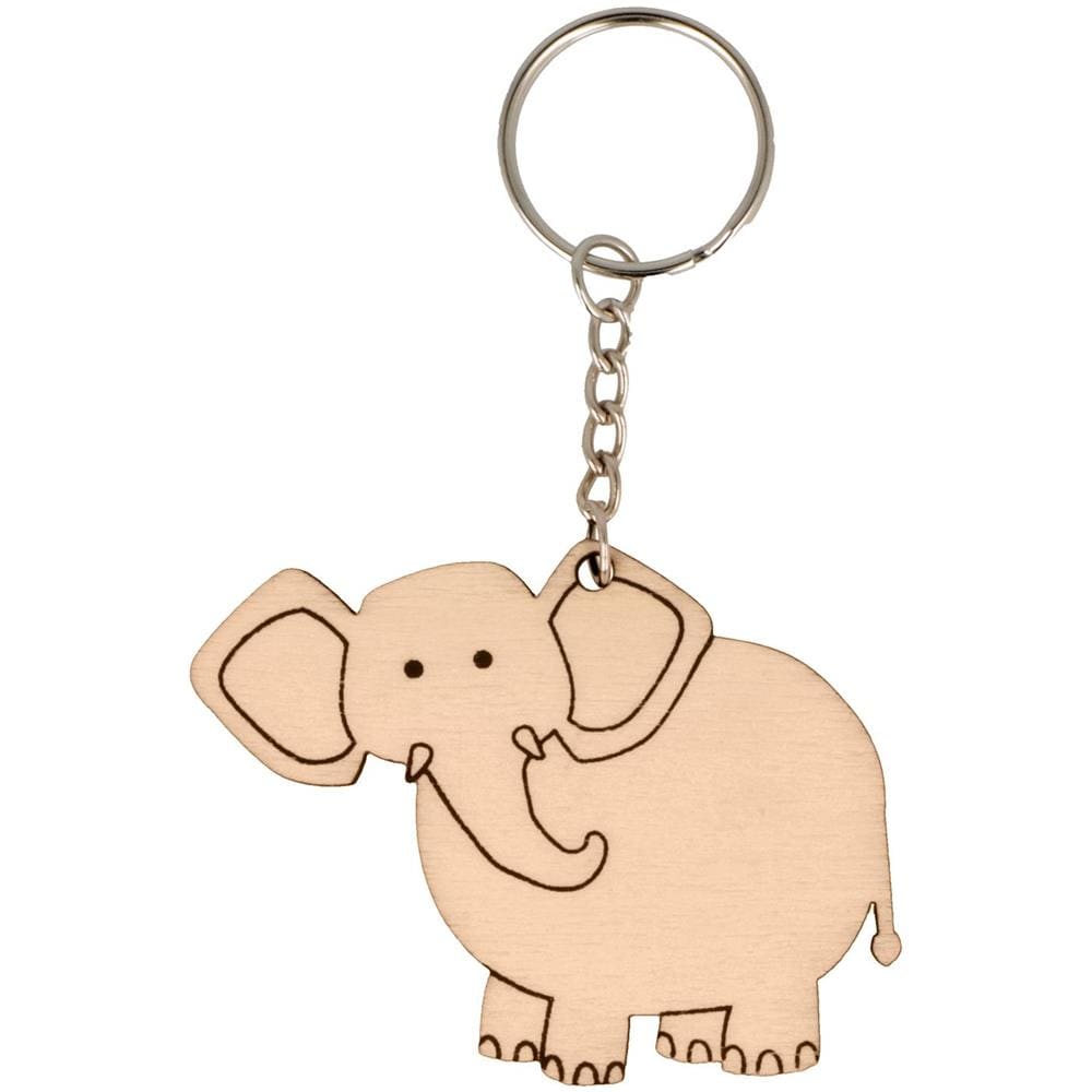 Portachiavi In Legno A Forma Di Elefante - Foto 1