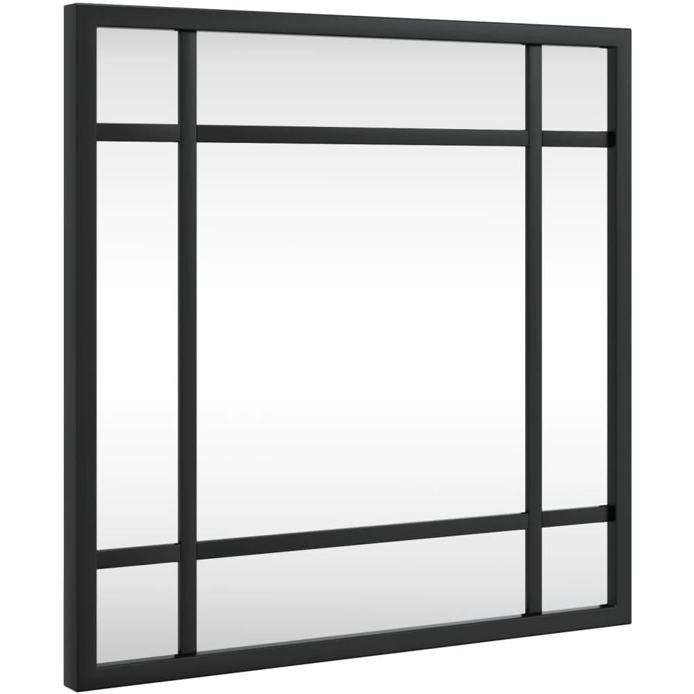 Specchio Da Parete Nero 30x30 Cm Quadrato In Ferro - Foto 2