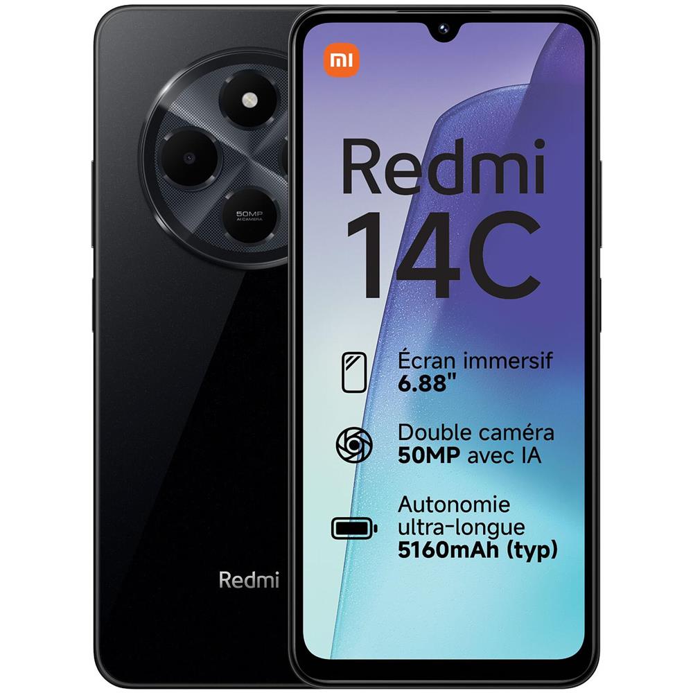 Redmi 14C 4G 256GB 8GB Ram Display 6.88" 50MP Main+13MP Front. Dual Sim Helio G81-Ultra 5160 mAh Midnight Black Tim - Foto 1