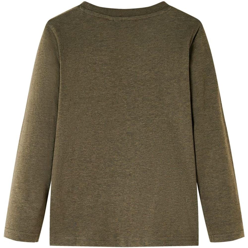 Maglietta per Bambini Maniche Lunghe Cachi Mélange 104 - Foto 2