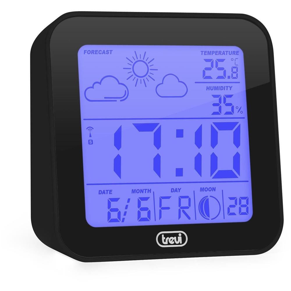 Stazione Meteo Me 3105 Con Orologio Nero - Foto 1