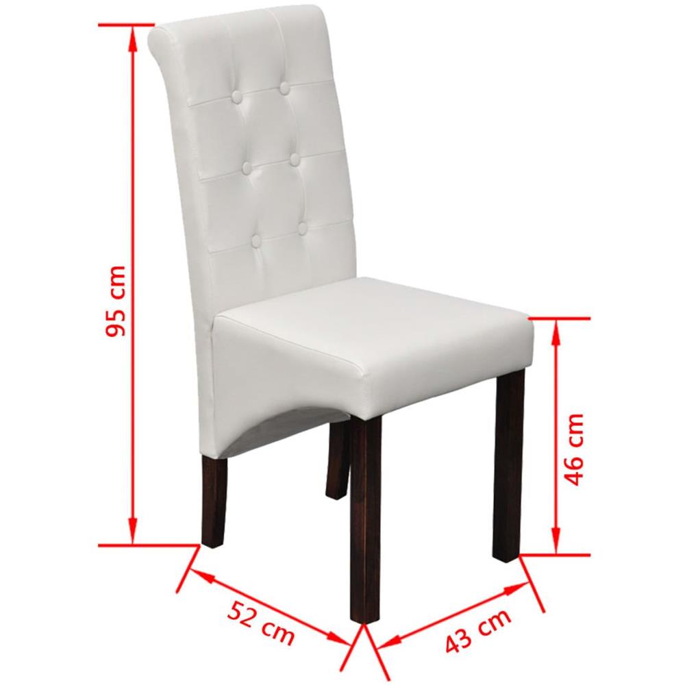 2 Pz Sedie Sala Da Pranzo In Pelle Artificiale Bianco Antico - Foto 20