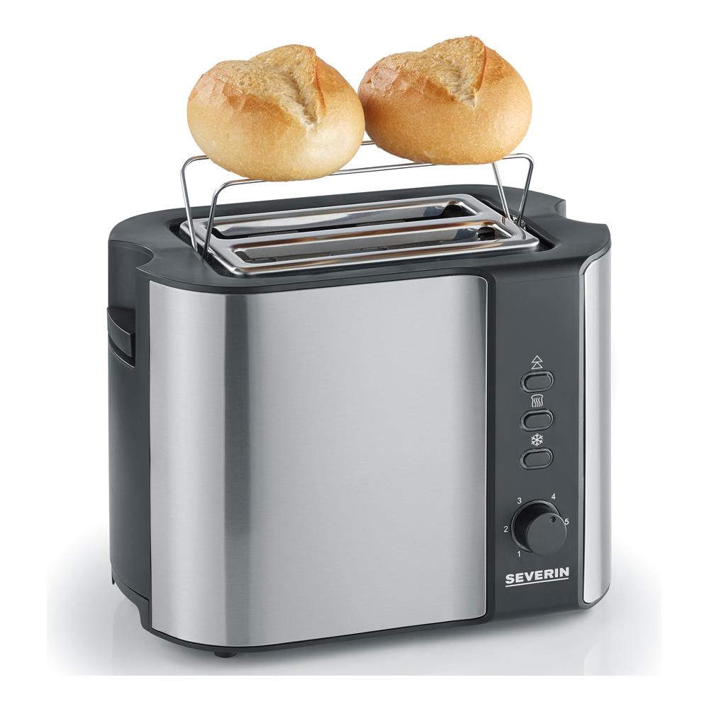 Tostapane AT2589 a 2 Fette Potenza 800 W Colore Nero / Acciaio Inox - Foto 2