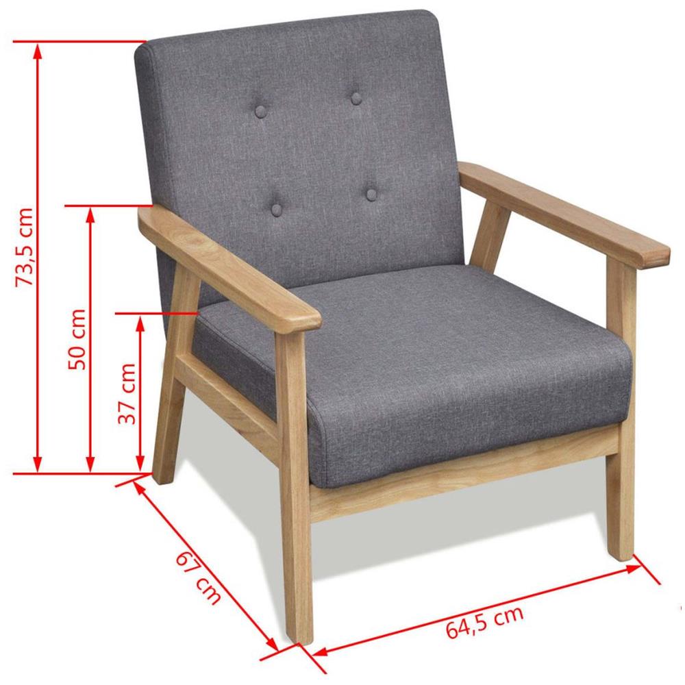 Poltrona Di Legno In Stile Retro Grigia - Foto 12