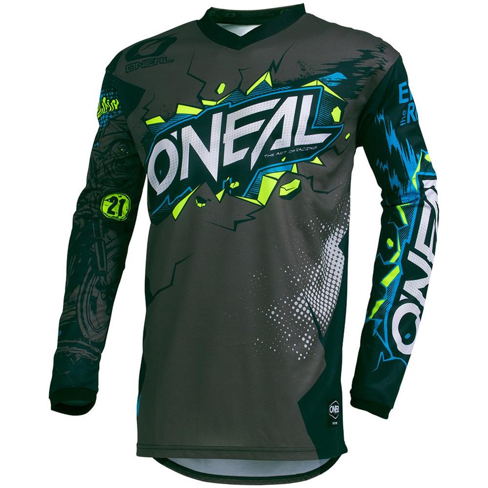 Maglia Mx Bambino 2019 Element Villain Grigio (s Bambino, Grigio) - Foto 1