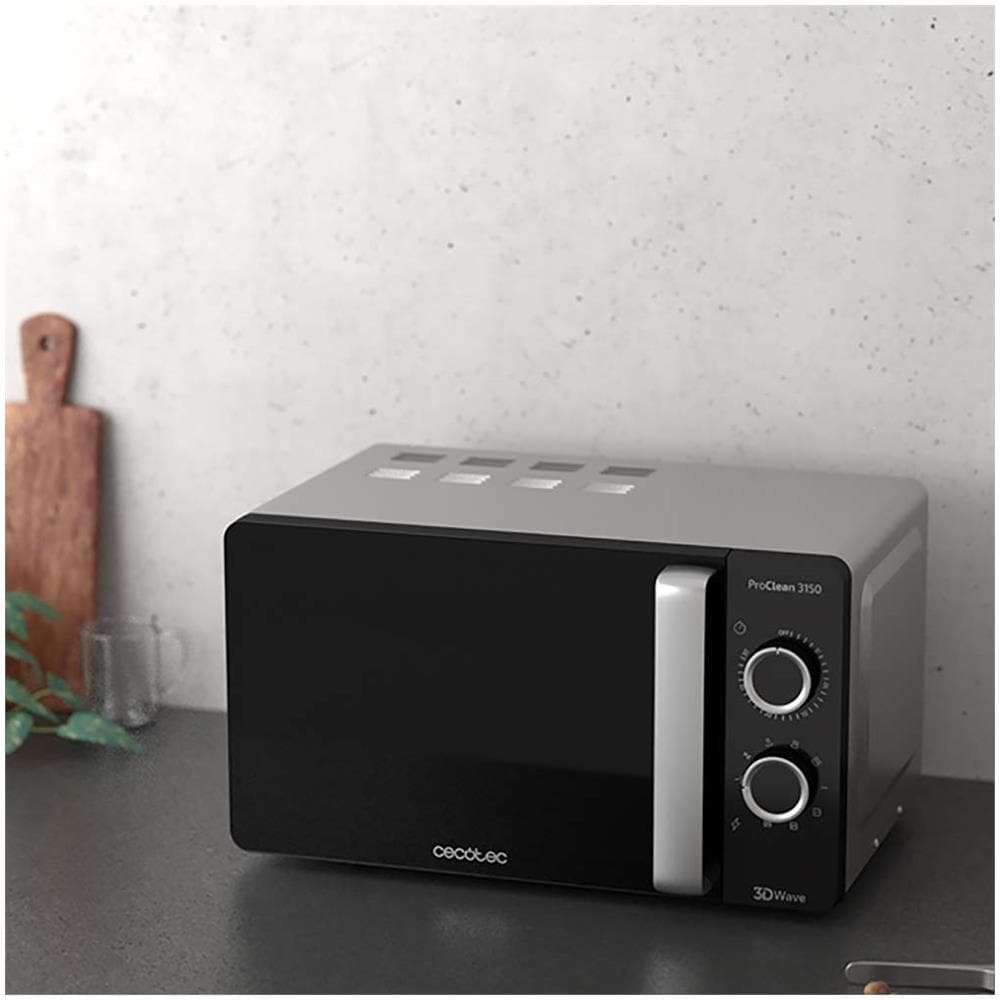 PROCLEAN 3150 Mirror Forno Microonde con Grill Capacità 20 Litri Potenza 700 Watt Colore Nero / Argento - Foto 2