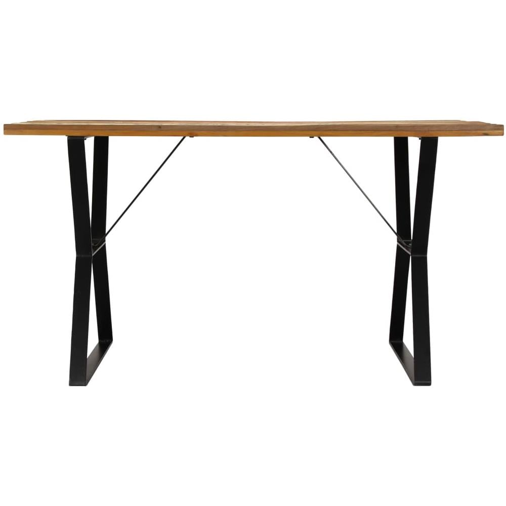 Tavolo Da Pranzo 140x80x76 Cm In Legno Massello Di Recupero - Foto 2