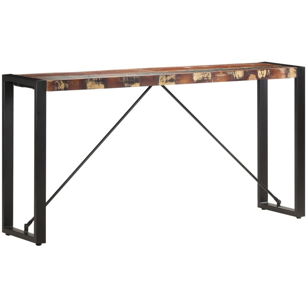 Tavolo Consolle 150x35x76 Cm In Legno Massello Di Recupero - Foto 8