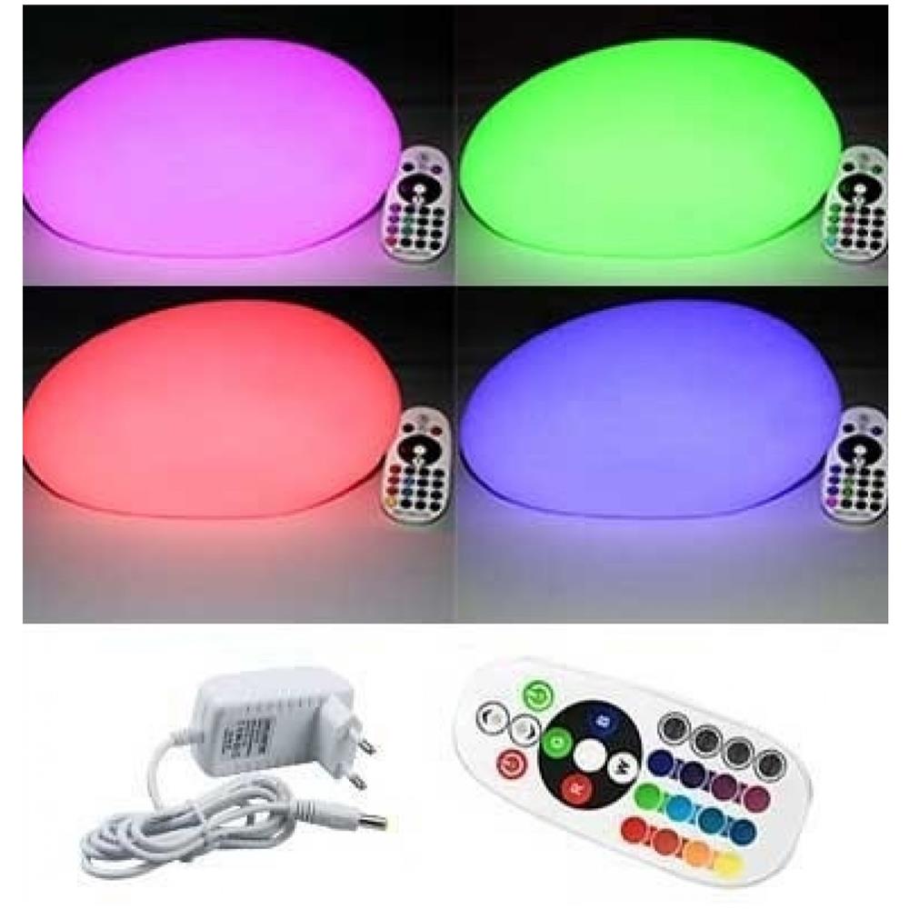 V-tac Vt-7804 Lampada Led Da Terra Pietra Arrotondata Light Multicolor Rgb Batteria Ricaricabile Ip67 Con Telecomando - Sku 40171 - Foto 3