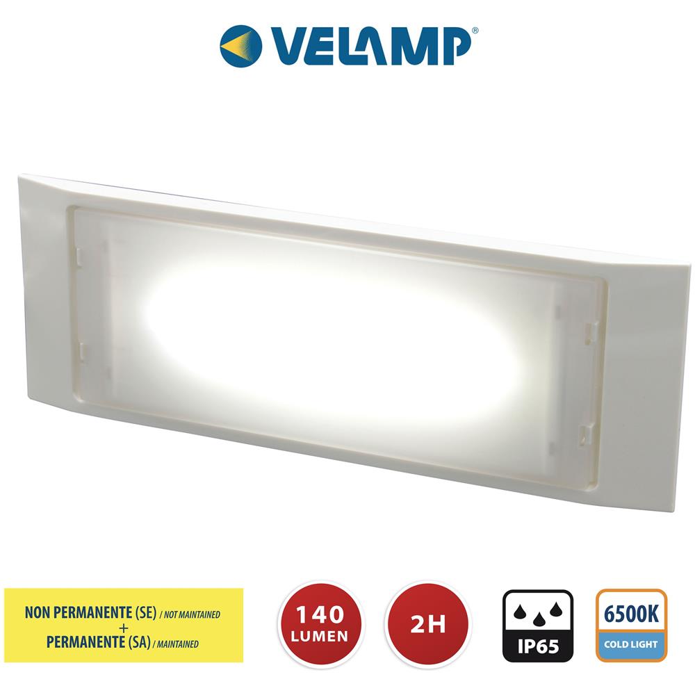 Luce Di Emergenza Sa + Se 140 Lumen Autonomia 120 Mn Ip65 Holly - Foto 1