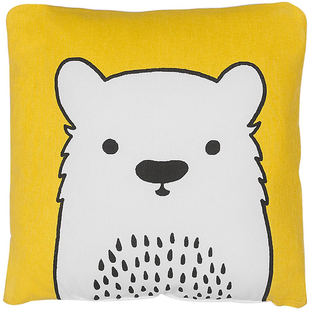 Cuscino Per Bambini Con Stampa Di Orso 45 X 45 Cm Giallo Waranasi - Foto 1
