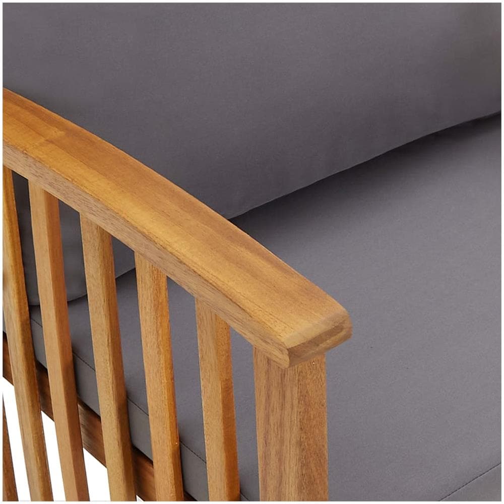 Set Divani Da Giardino 4 Pz Con Cuscini In Massello Di Acacia - Foto 8