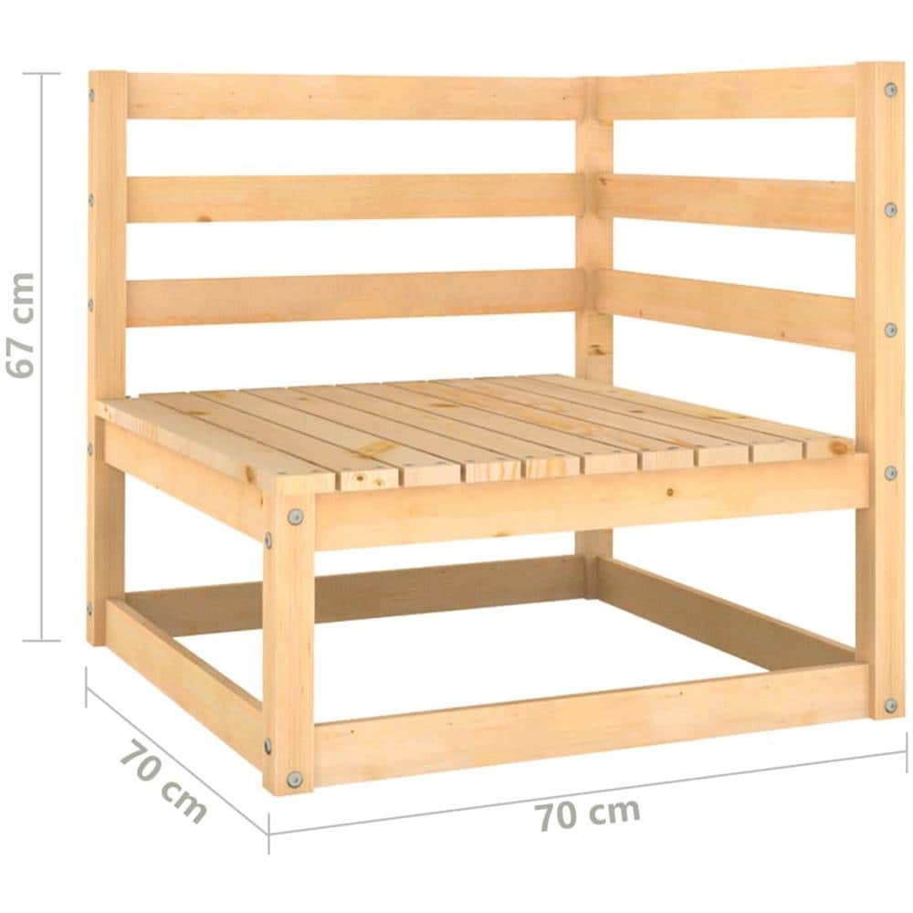 Set Divani da Giardino 5 pz con Cuscini Legno Massello di Pino - Foto 7