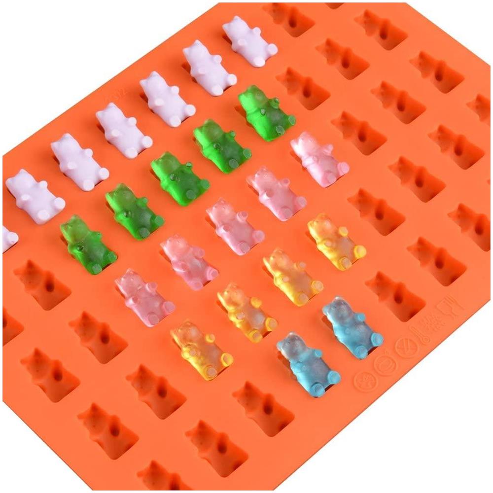 Caramella Forma Gummy Bears Silicone Arancione - Foto 2