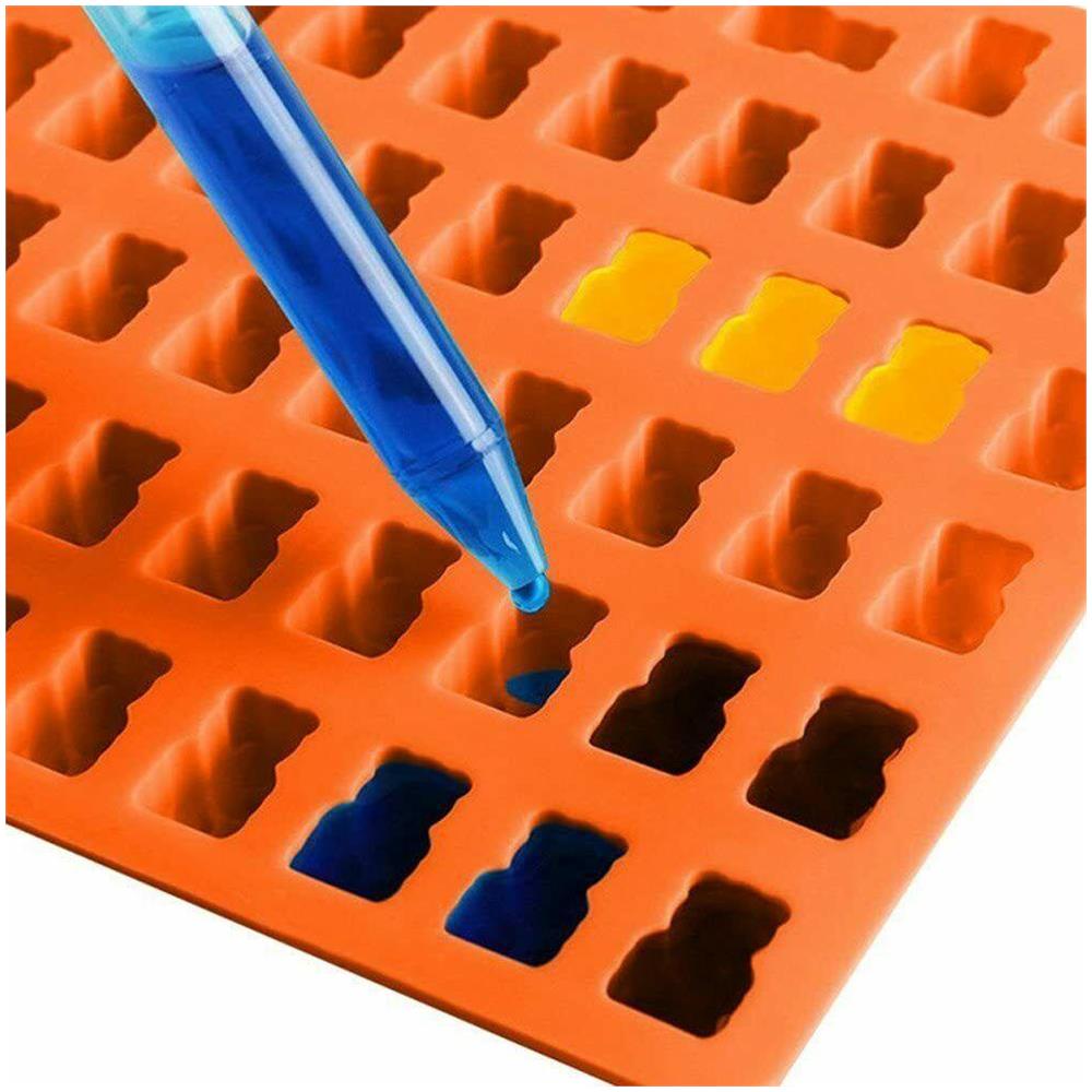 Caramella Forma Gummy Bears Silicone Arancione - Foto 6