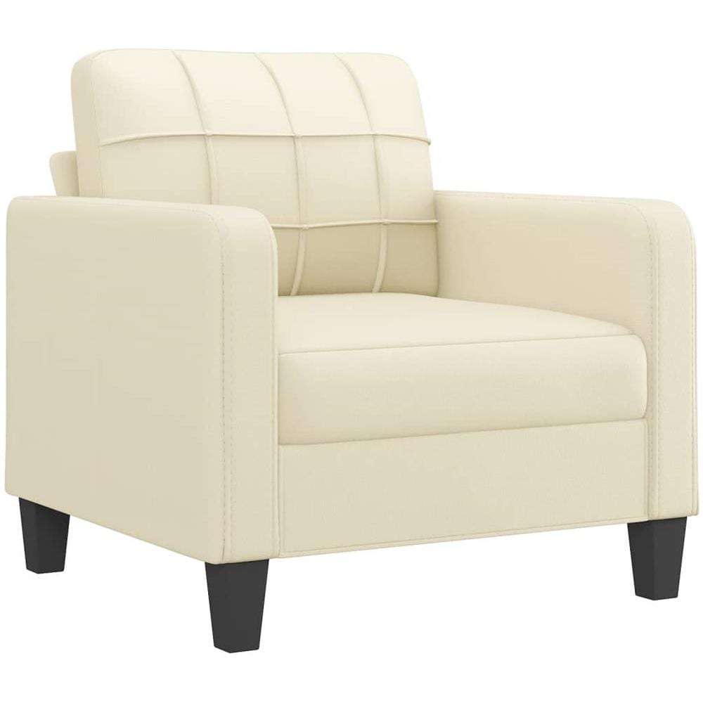 Poltrona Crema 60 Cm In Similpelle - Foto 2