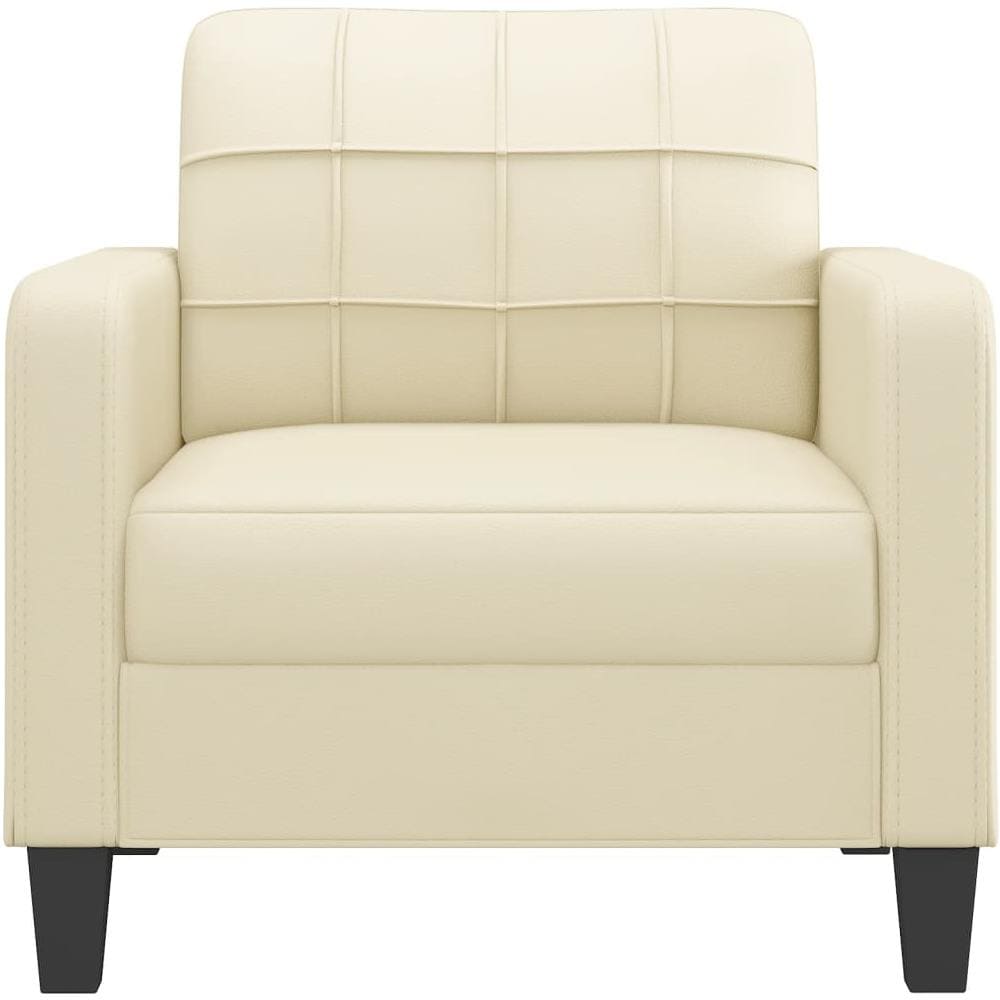 Poltrona Crema 60 Cm In Similpelle - Foto 3