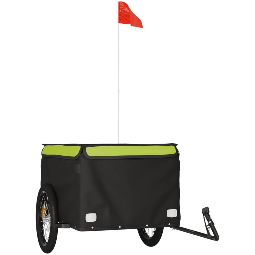 Rimorchio Da Bici Da Carico Nero E Verde 45 Kg In Ferro - Foto 2