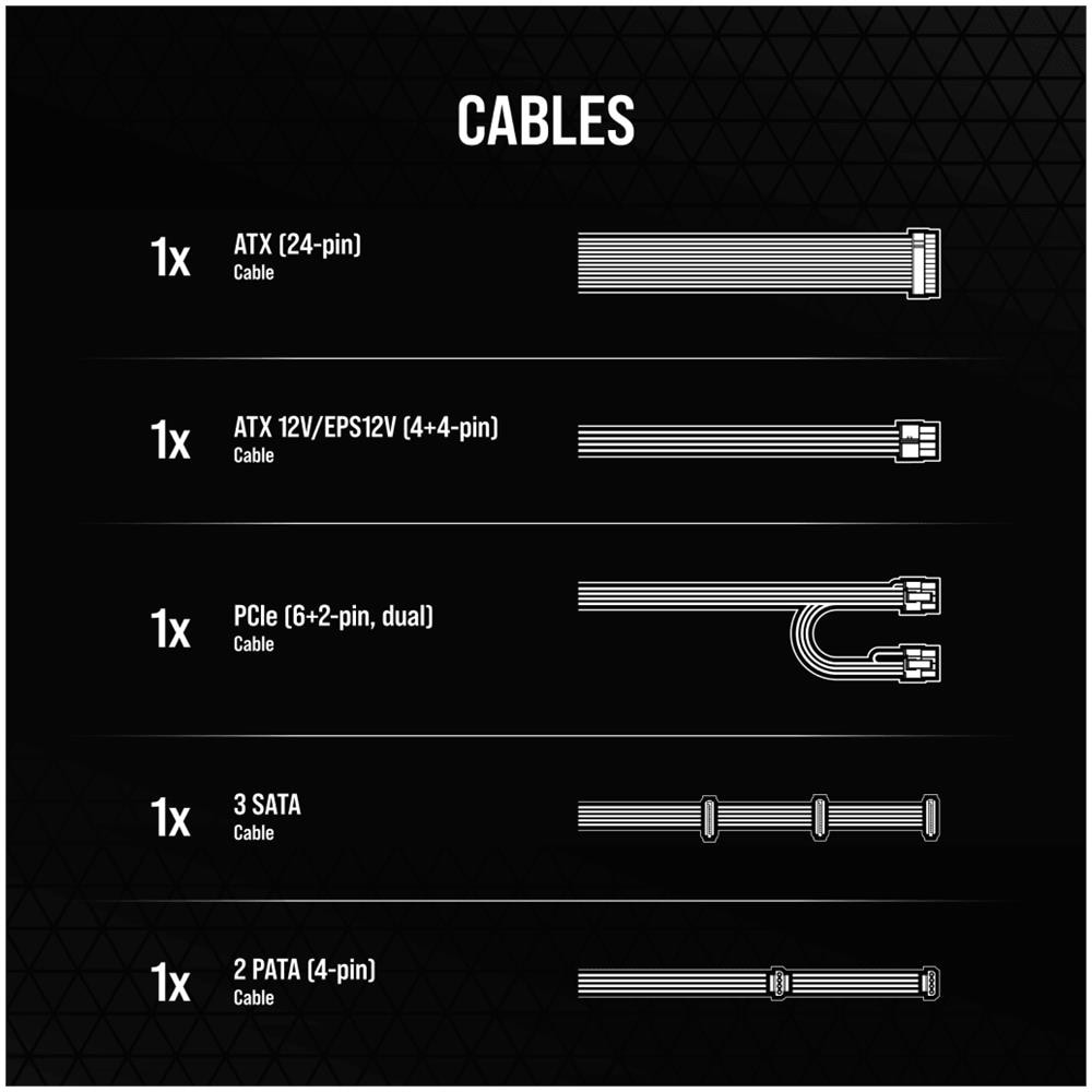 Alimentatore PC CX650 80 PLUS Bronze Potenza 650 W 24-pin ATX Colore Nero - Foto 2