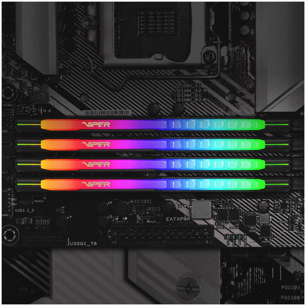Memoria DIMM Memory Viper Steel RGB PVSR432G320C6K 32 GB (2 x16 GB) DDR4 3200 MHz CL16 - Foto 14