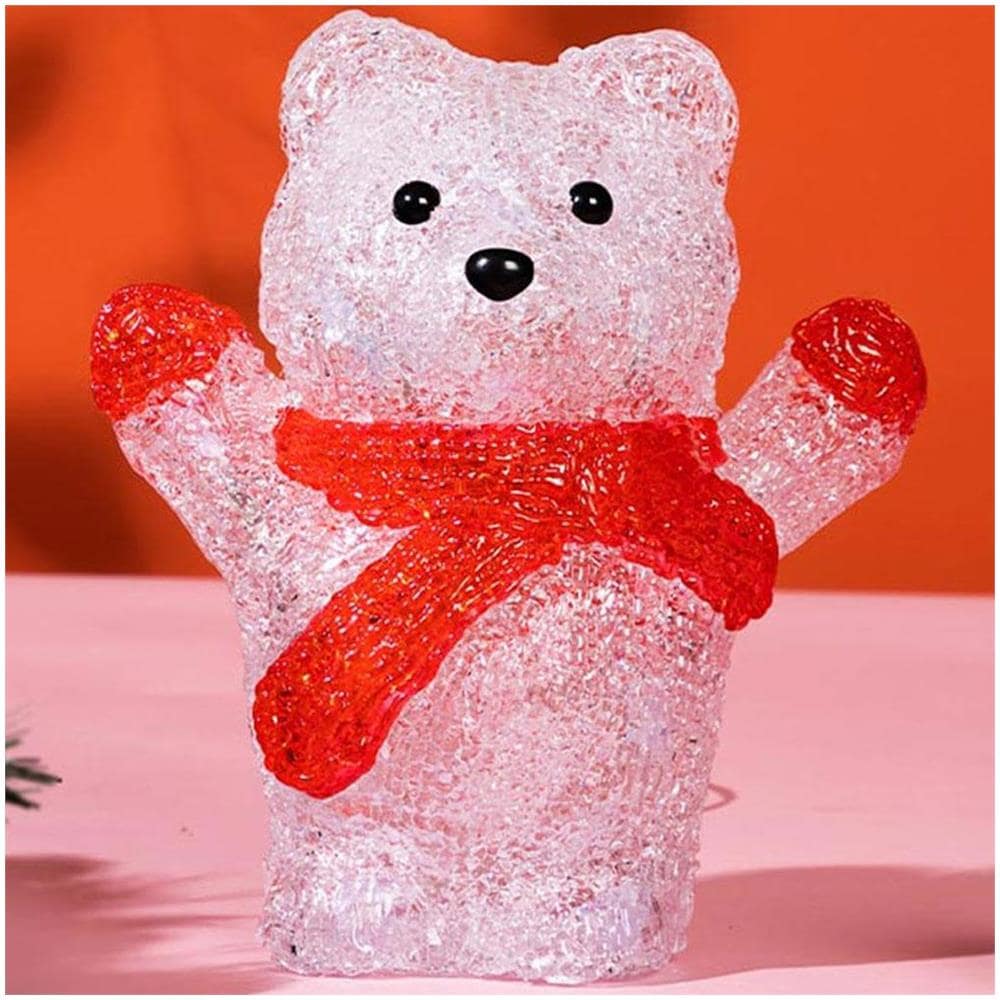 Orso Orsetto Polare Forma Acrilica Natalizio Led Illuminazione Esterni e Interni - Foto 1