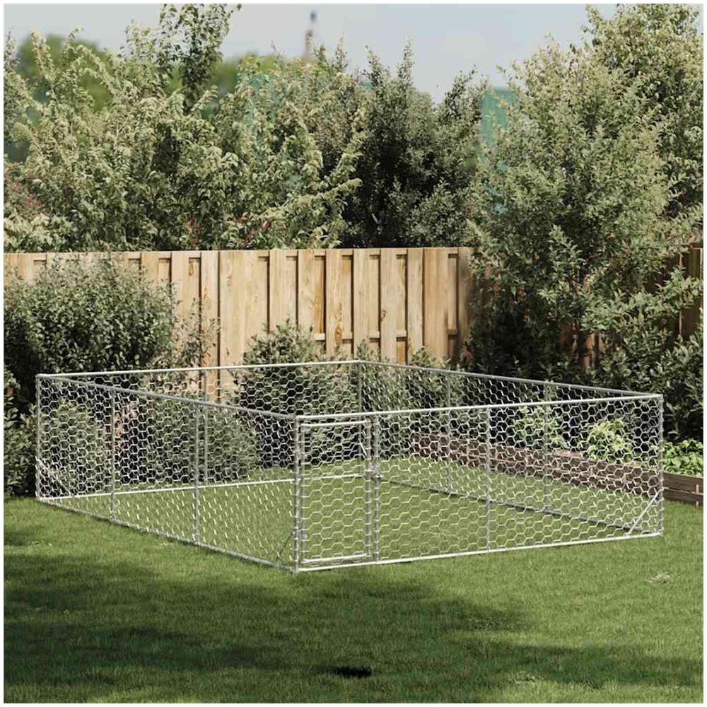 Cuccia per Cani da Esterno con Porta 3x4x1 m Acciaio Zincato - Foto 2