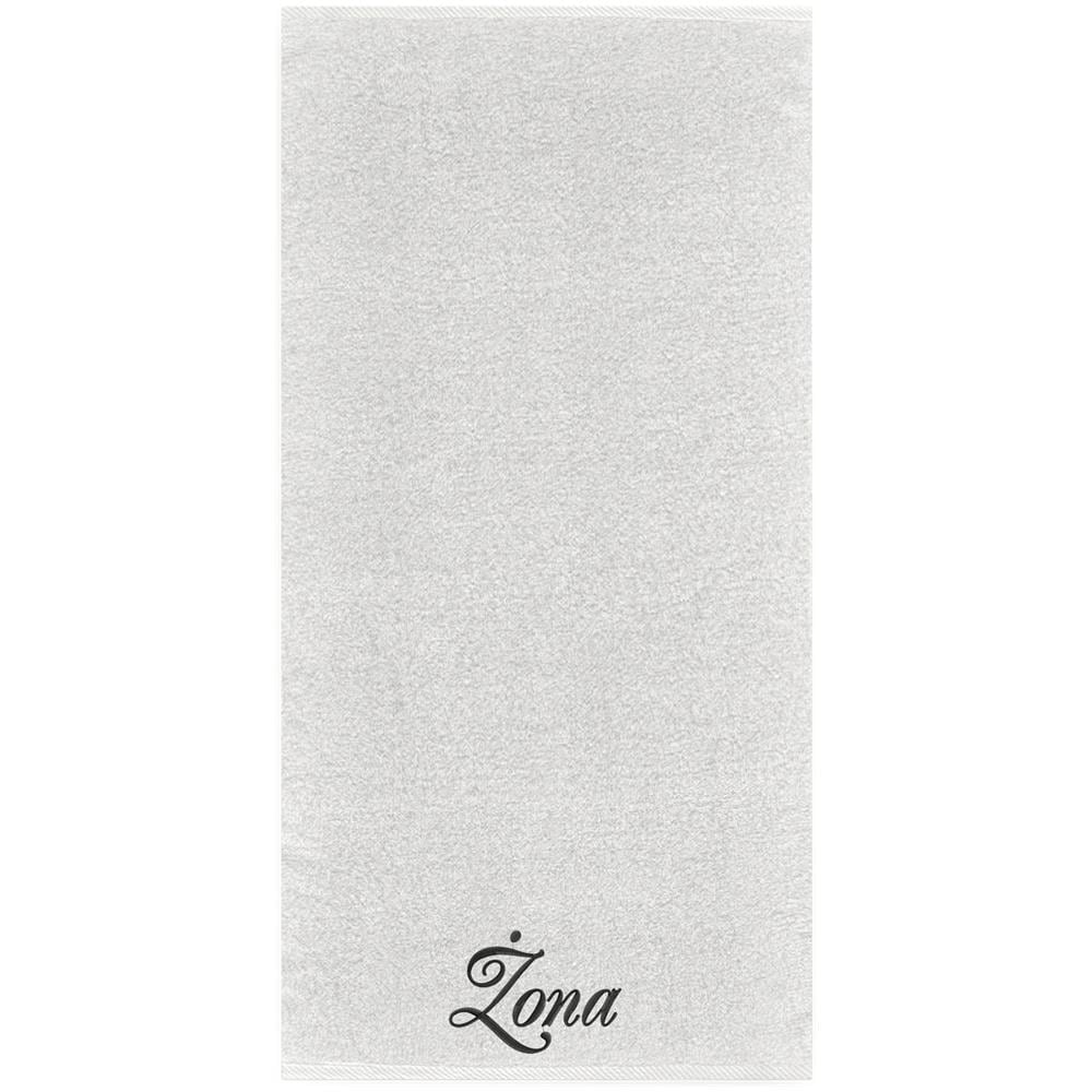 Set di asciugamani 2x70x140 cm - Bianco-Grigio cenere - 100% cotone egiziano - Regalo elegante - Foto 2