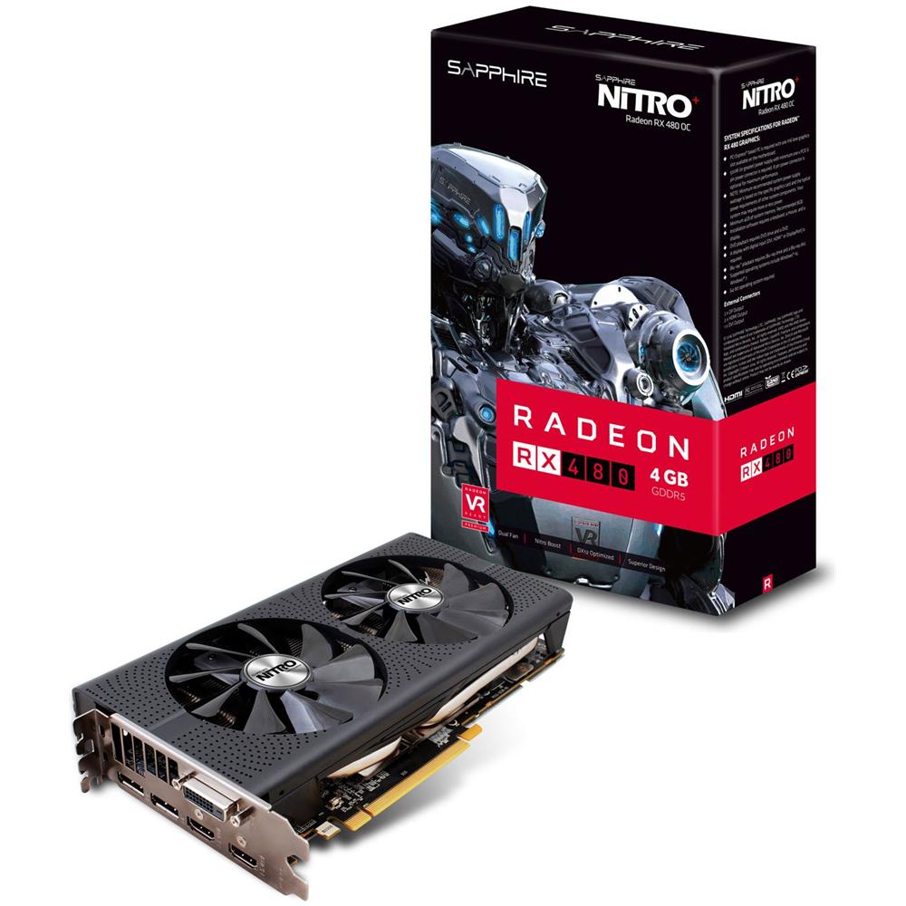Radeon RX 480 4 GB GDDR5 Pci-E DVI-D / 2x HDMI / 2x Display Port NITRO+ OC - Foto 1