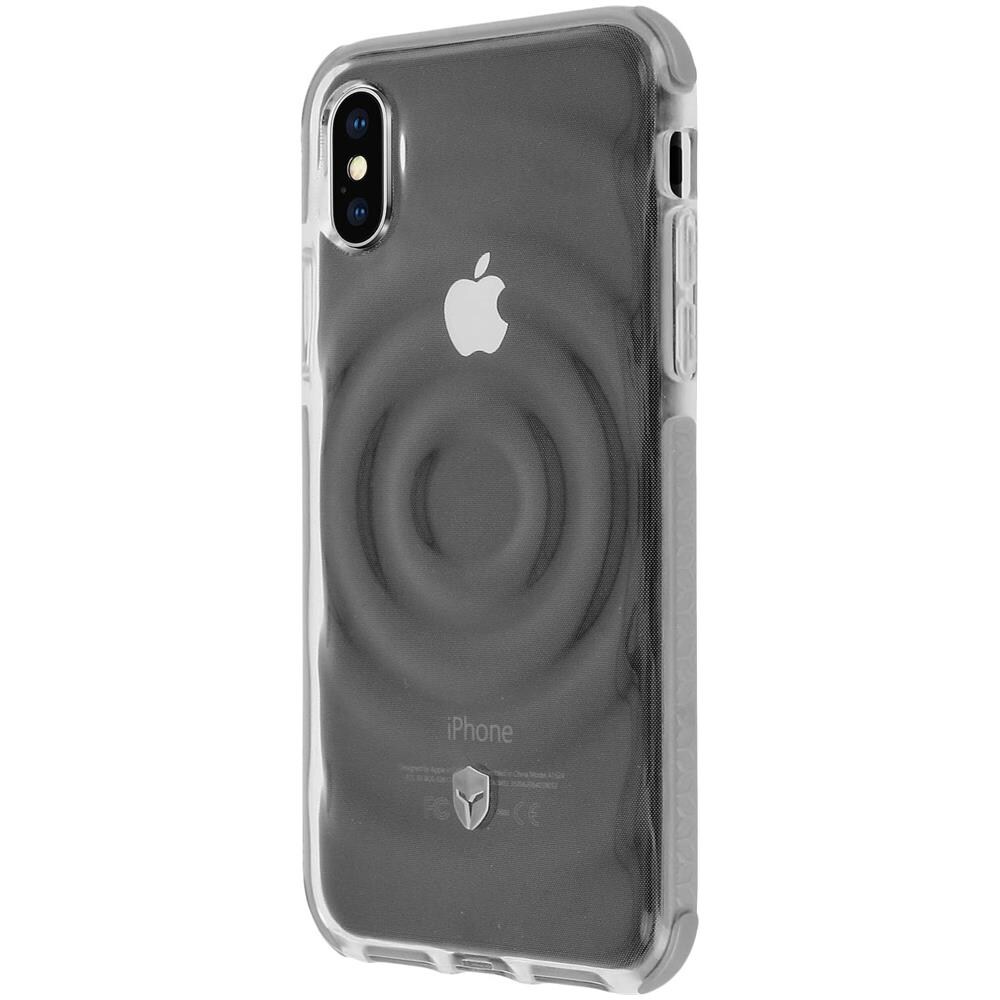 Cover Iphone X / Xs Rinforzata Force Case Urban Silicone Gel Antishock - Argento - Foto 2