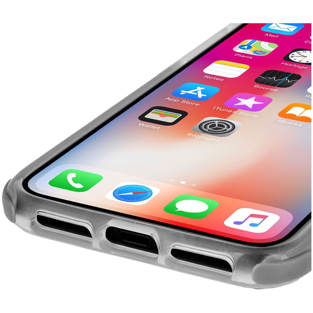 Cover Iphone X / Xs Rinforzata Force Case Urban Silicone Gel Antishock - Argento - Foto 4