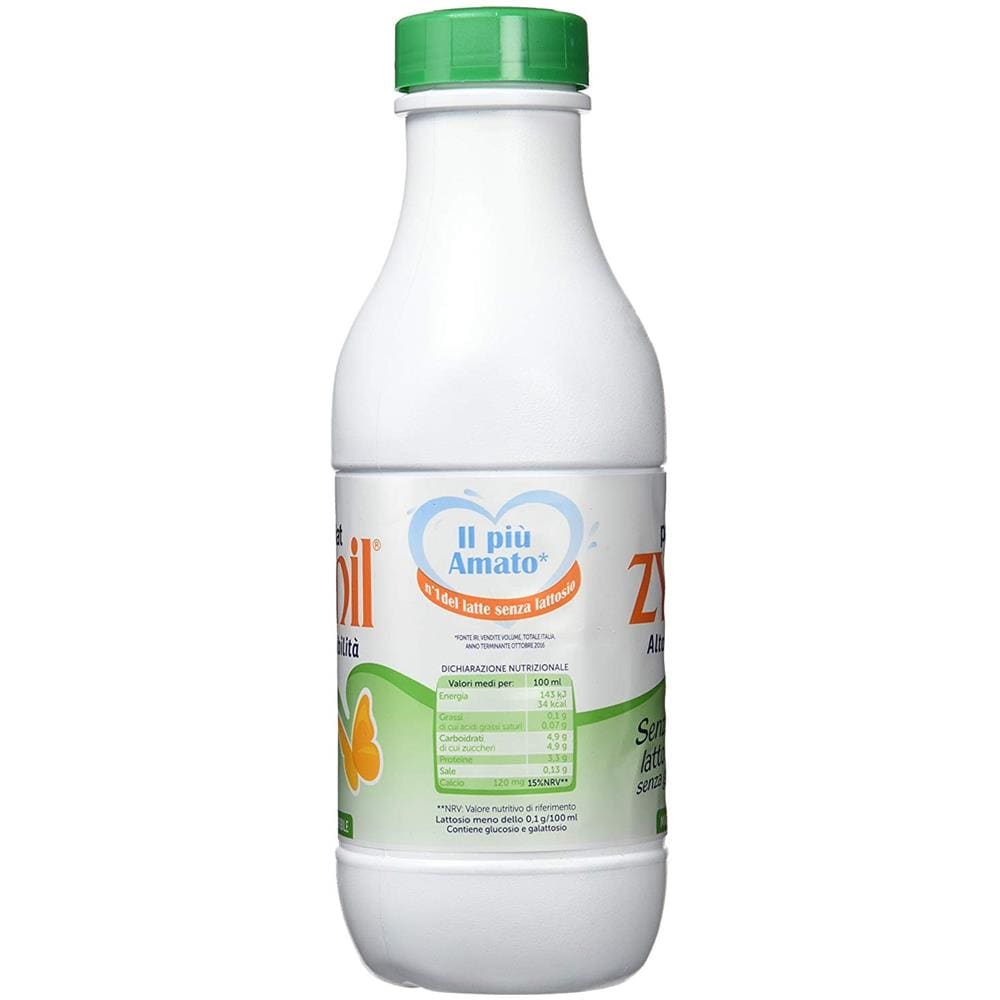 Latte Senza Lattosio Zymil Pack Da 6 Bottiglie 1 Lt Scremato Tappo Verde - Foto 3