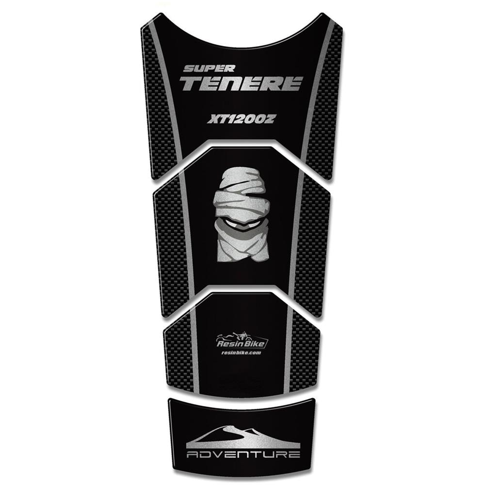 Paraserbatoio In Resin 3d Adesivo Universale Per Yamaha Super Tenere - Nero 02 - Foto 1