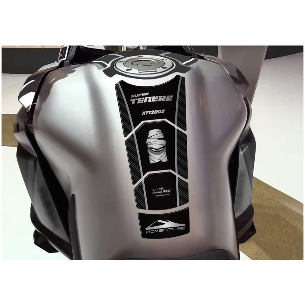 Paraserbatoio In Resin 3d Adesivo Universale Per Yamaha Super Tenere - Nero 02 - Foto 2