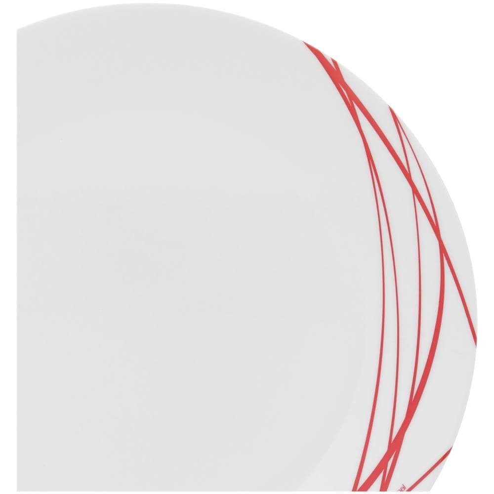 Set Piatti Domitille Rosso In Vetro Opalino, Da 18 Pezzi Rosso - Foto 2