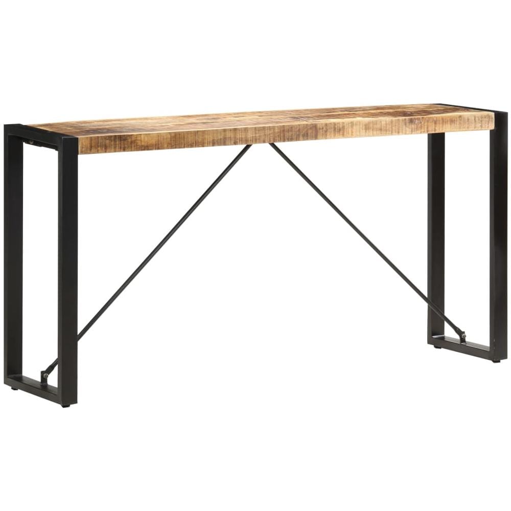 Tavolo Consolle 150x35x76 Cm In Legno Massello Di Mango - Foto 8