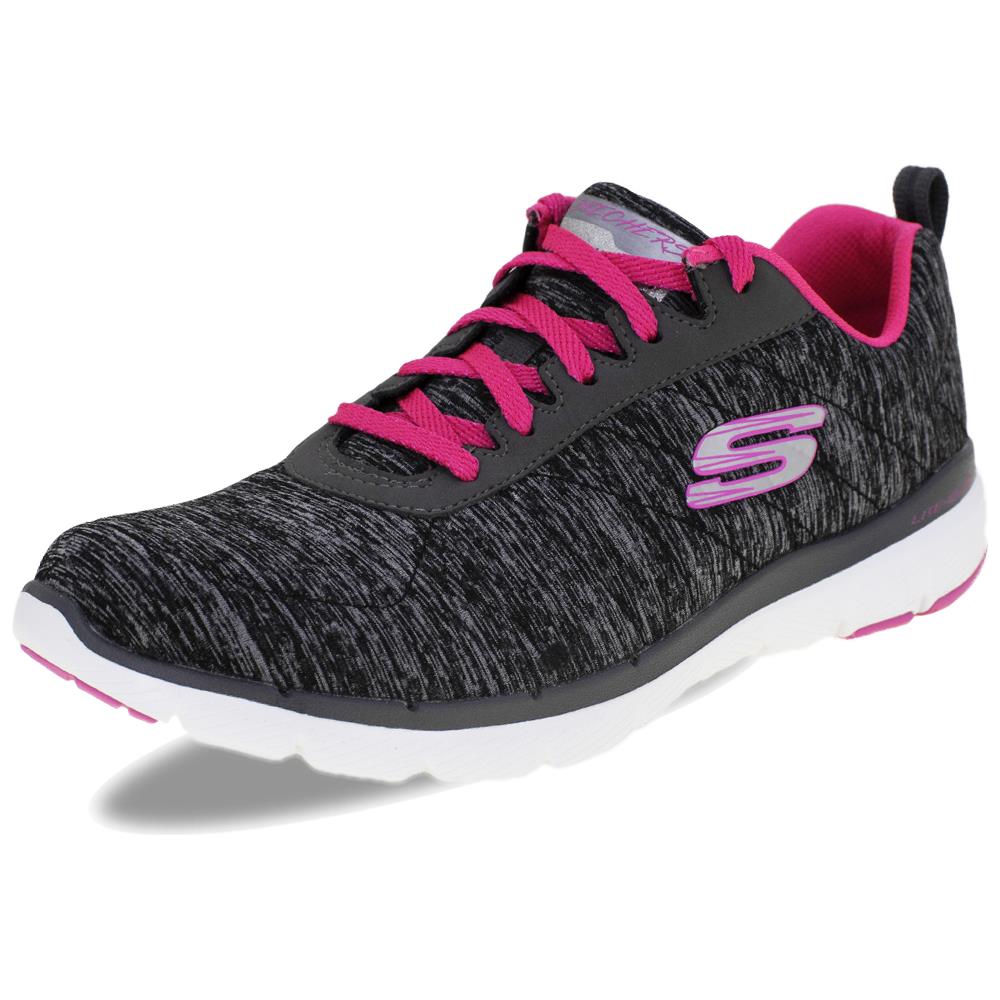 Flex Appello Di Donne 3.0-addetti Ai Formatori, Nero (nero & Charcoal Mesh / Hot Pink Trim Bkhp), 4 Uk 37 Eu - Foto 11